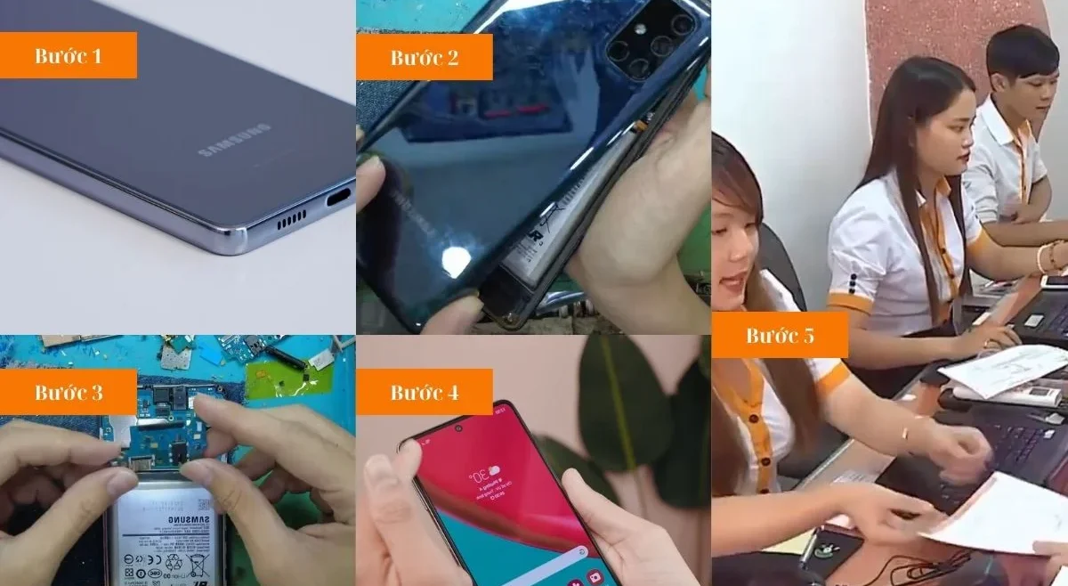 quy trình thay thế chân sạc điện thoại