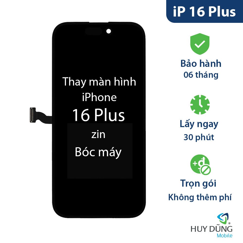 Chế độ bảo hành khi thay màn hình iPhone 16 Plus