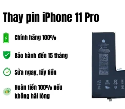 Chế độ bảo hành thay pin iPhone 11 Pro